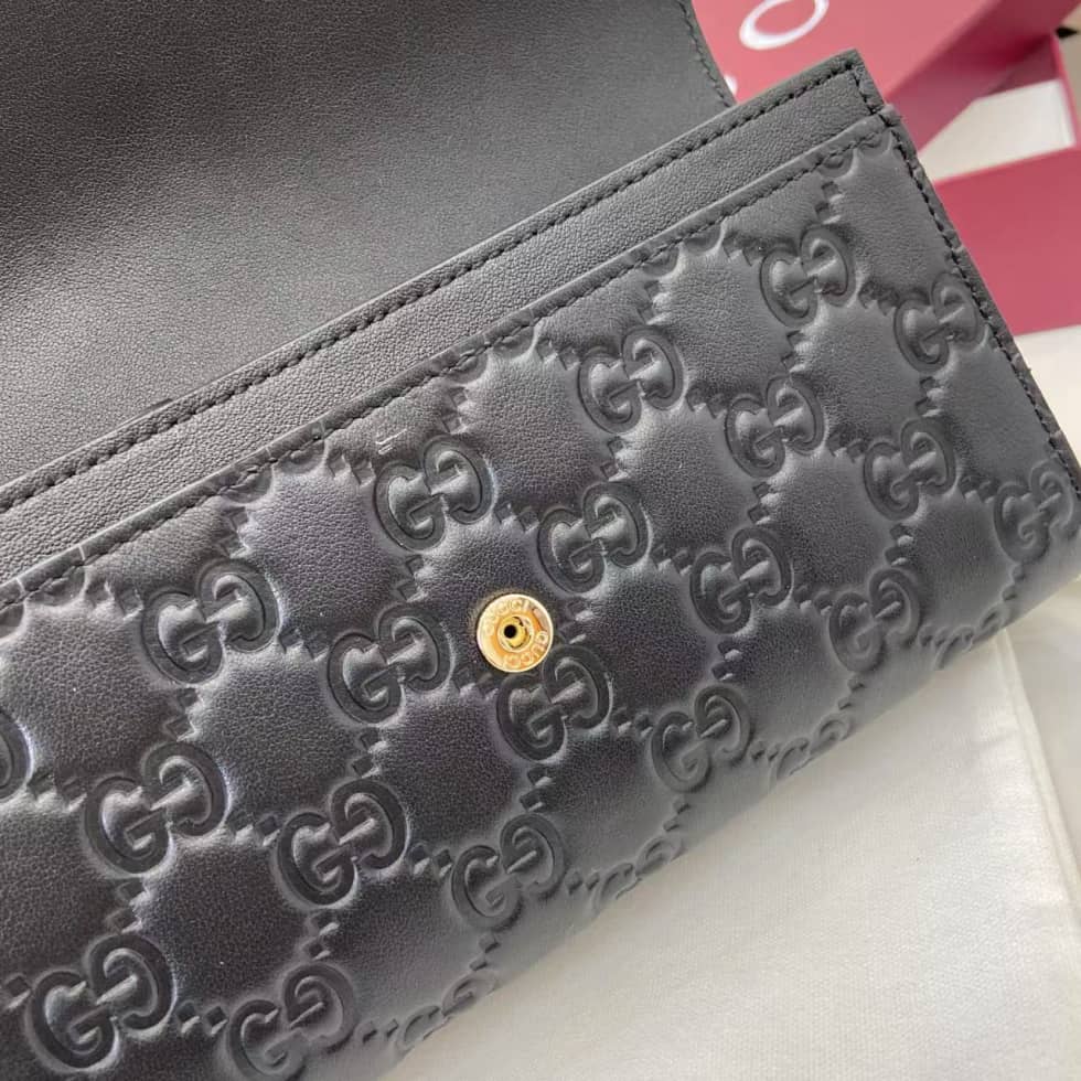 Gucci GG Emblem Black Continental Wallet 847210_8_158010 Gucci GG Emblem Black Continental Wallet 847210