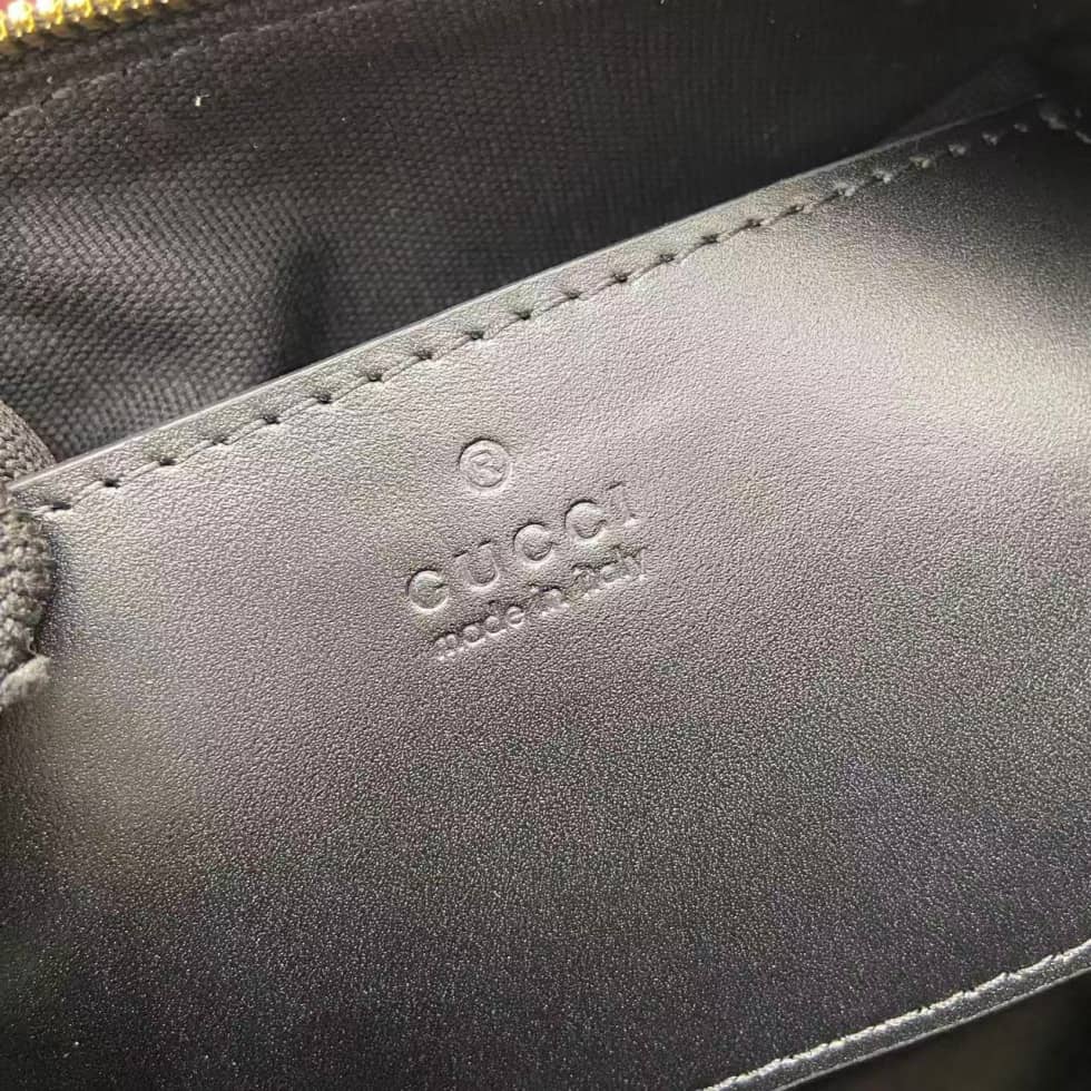 Gucci GG Emblem Small Black Boston Bag 848889_8_158030 Gucci GG Emblem Small Black Boston Bag 848889