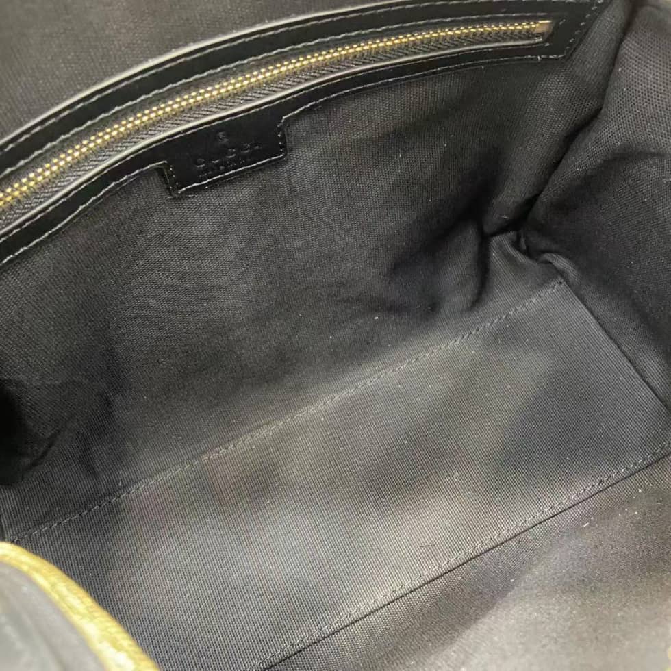 Gucci GG Emblem Medium Black Boston Bag 848886_7_158040 Gucci GG Emblem Medium Black Boston Bag 848886