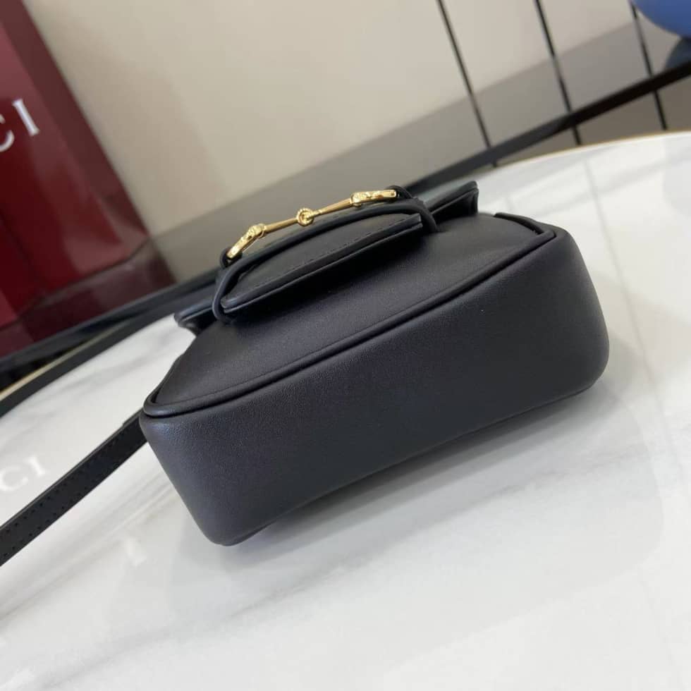 Gucci Horsebit 1955 Leather Small Black Shoulder Bag_3_158070 Gucci Horsebit 1955 Leather Small Black Shoulder Bag