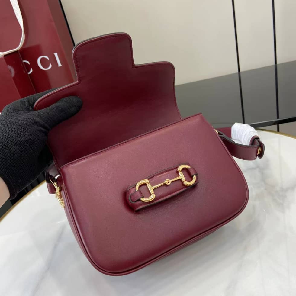 Gucci Horsebit 1955 Aura Red Mini Shoulder Bag 847064_6_158090 Gucci Horsebit 1955 Aura Red Mini Shoulder Bag 847064