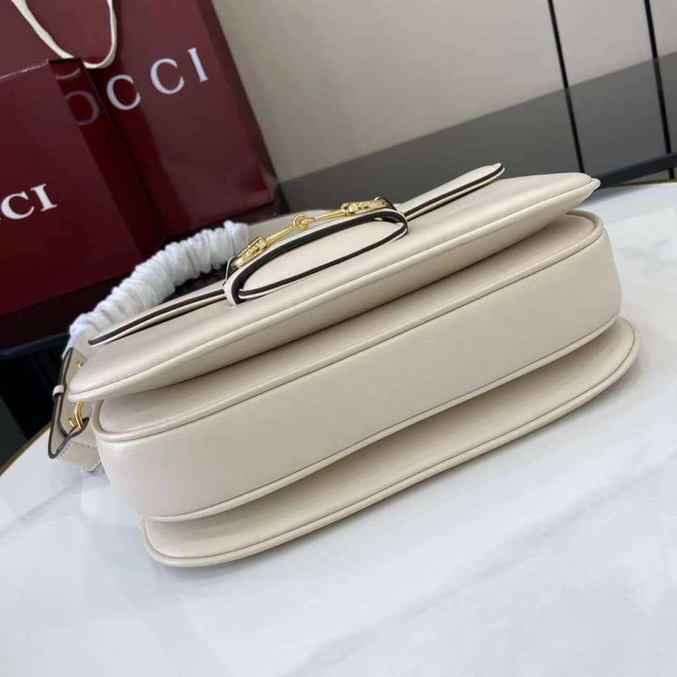 Gucci Horsebit 1955 Aura Small White Shoulder Bag_3_158100 Gucci Horsebit 1955 Aura Small White Shoulder Bag