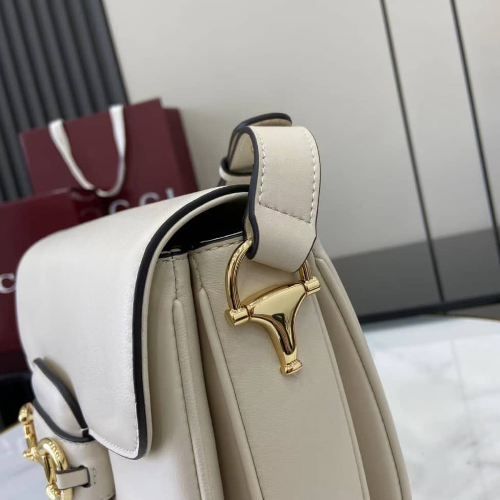 Gucci Horsebit 1955 Aura Small White Shoulder Bag_4_158100 Gucci Horsebit 1955 Aura Small White Shoulder Bag