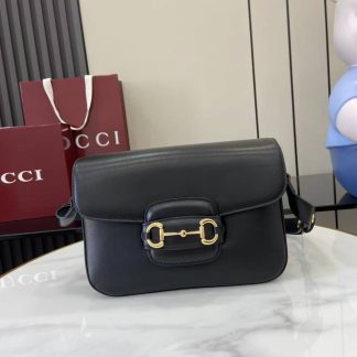 Gucci Horsebit 1955 Aura Small Black Shoulder Bag
