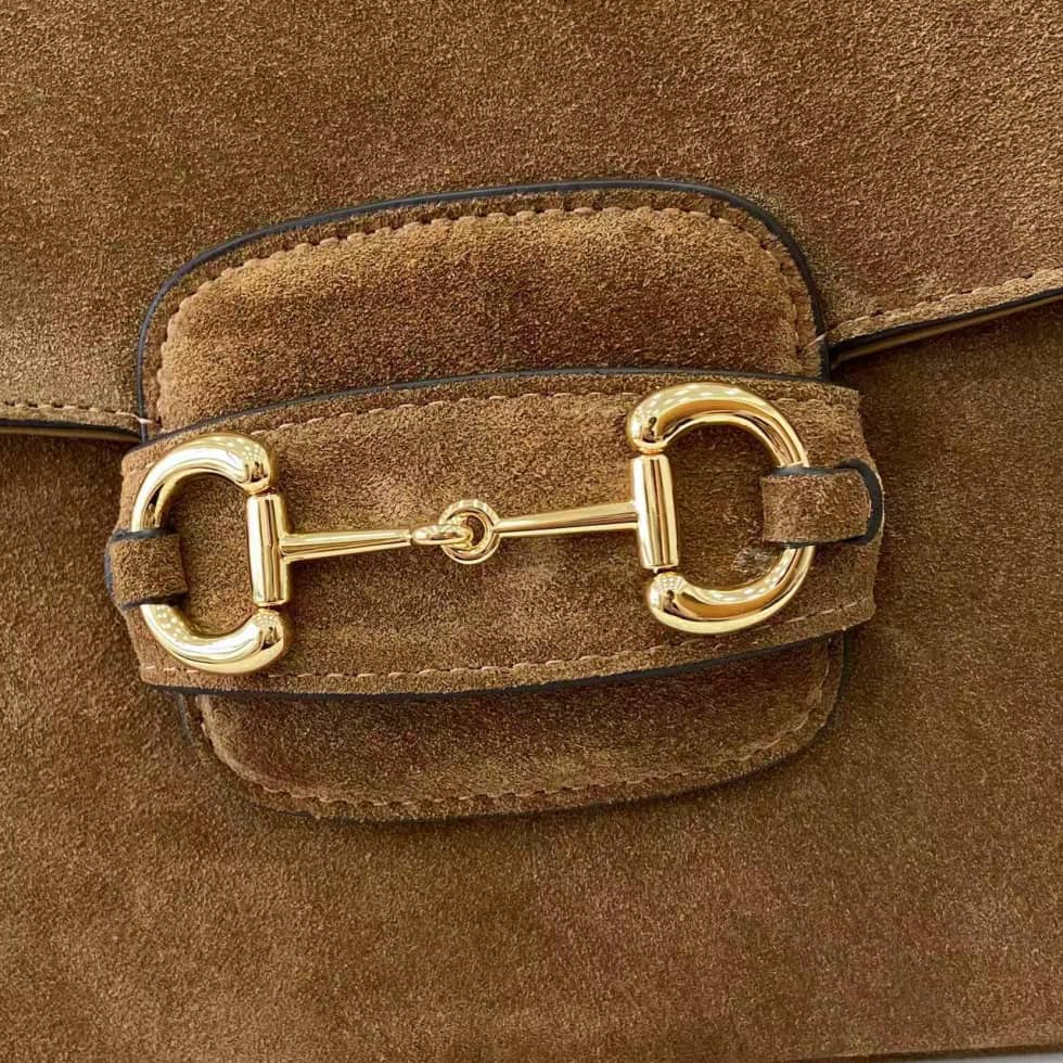 Gucci Horsebit 1955 Aura Suede Small Brown Shoulder Bag_5_158140 Gucci Horsebit 1955 Aura Suede Small Brown Shoulder Bag
