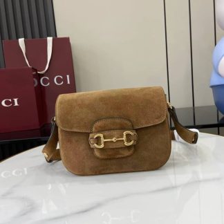 Gucci Horsebit 1955 Aura Mini Brown Shoulder Bag