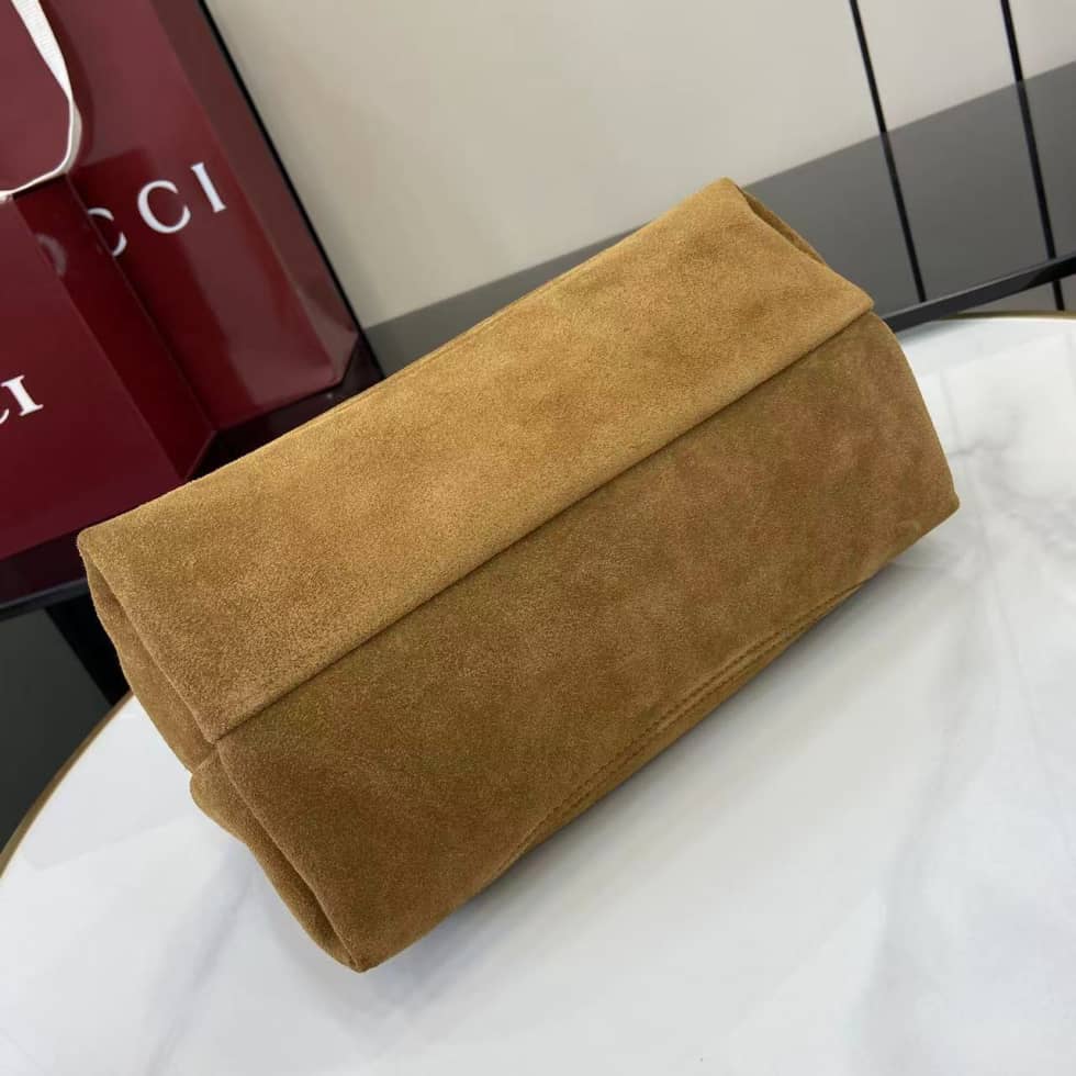 Gucci Softbit Suede Medium Brown Top Handle Bag_3_158160 Gucci Softbit Suede Medium Brown Top Handle Bag