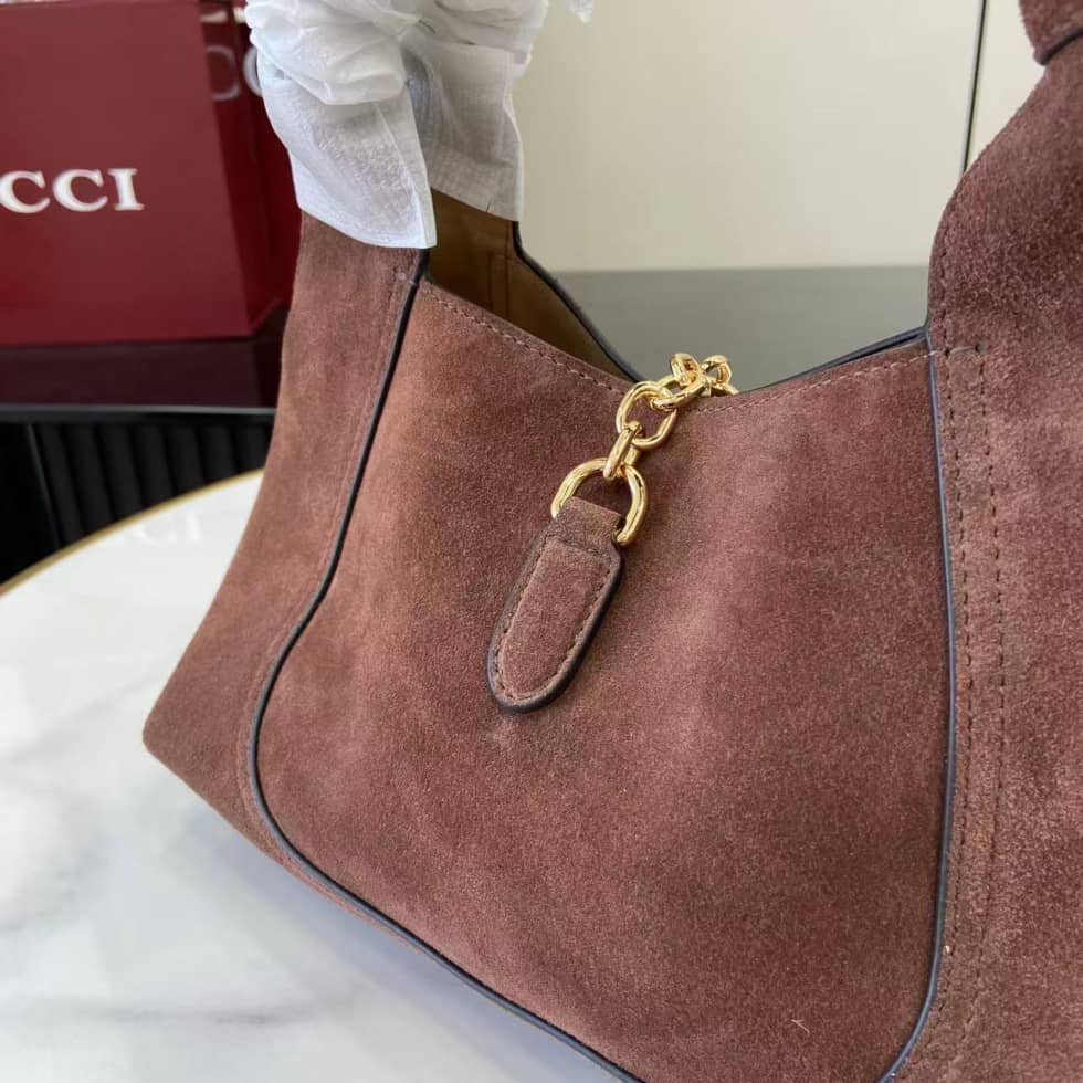 Gucci Softbit Suede Medium Dark Brown Top Handle Bag_4_158180 Gucci Softbit Suede Medium Dark Brown Top Handle Bag