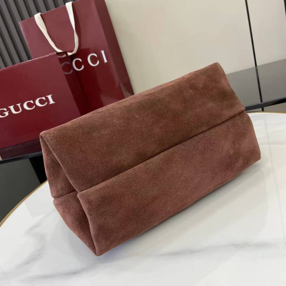 Gucci Softbit Suede Medium Dark Brown Top Handle Bag_6_158180 Gucci Softbit Suede Medium Dark Brown Top Handle Bag