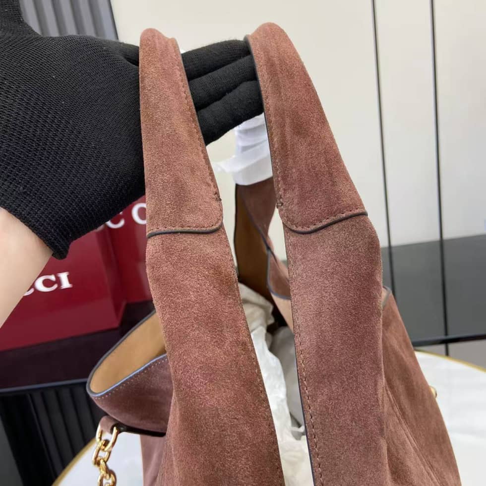 Gucci Softbit Suede Maxi Dark Brown Shoulder Bag_6_158190 Gucci Softbit Suede Maxi Dark Brown Shoulder Bag