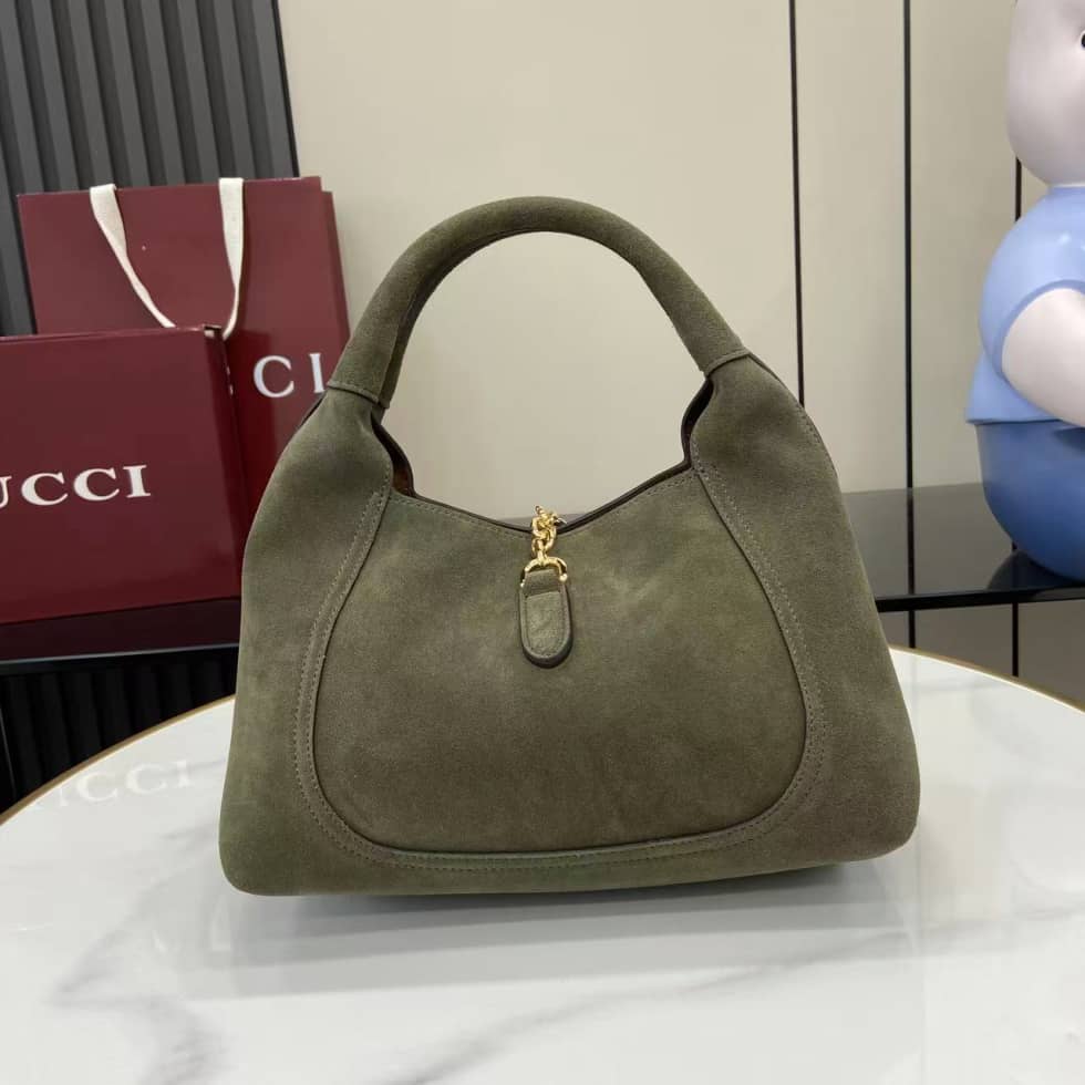 Gucci Softbit Suede Medium Green Top Handle Bag_1_158200 Gucci Softbit Suede Medium Green Top Handle Bag