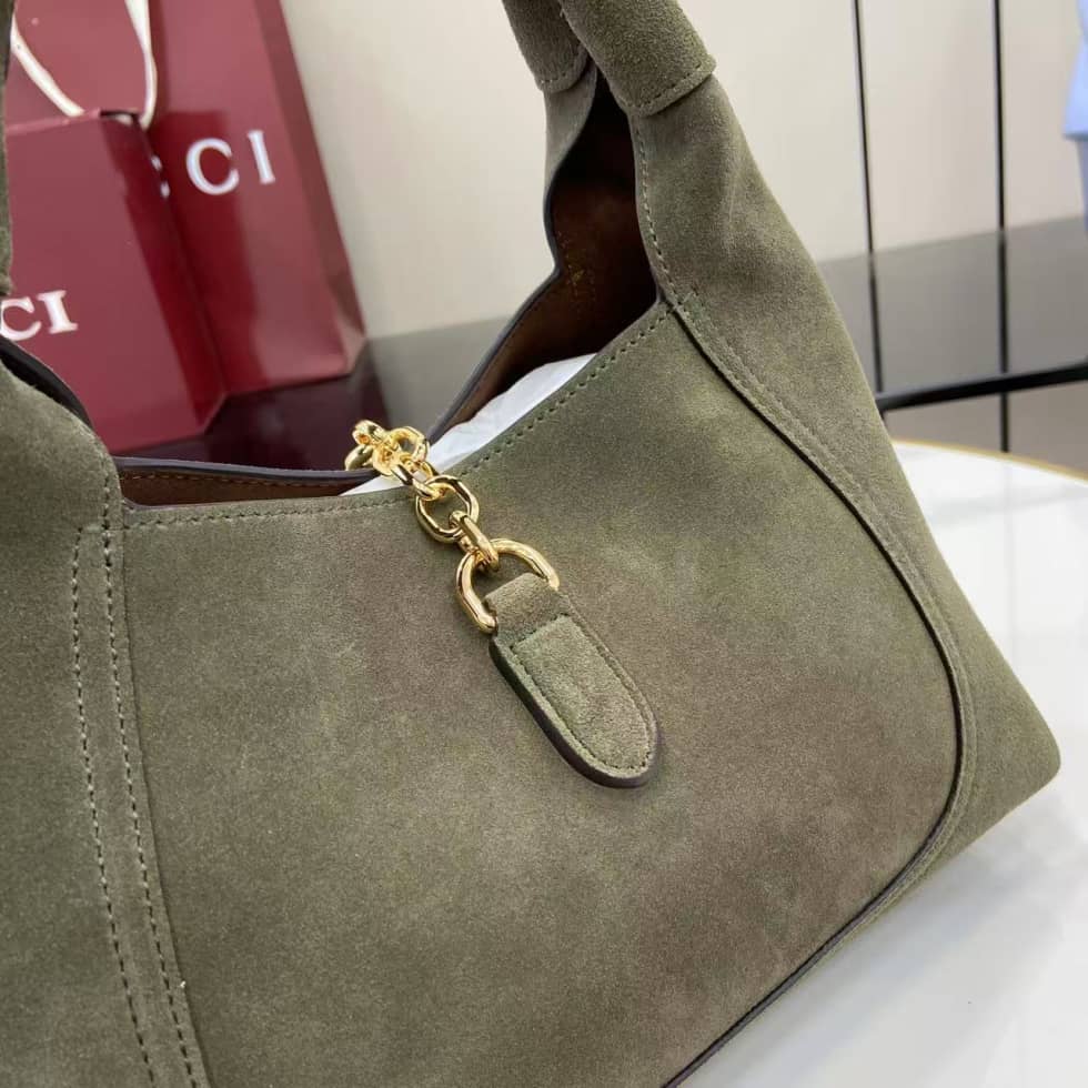 Gucci Softbit Suede Medium Green Top Handle Bag_4_158200 Gucci Softbit Suede Medium Green Top Handle Bag