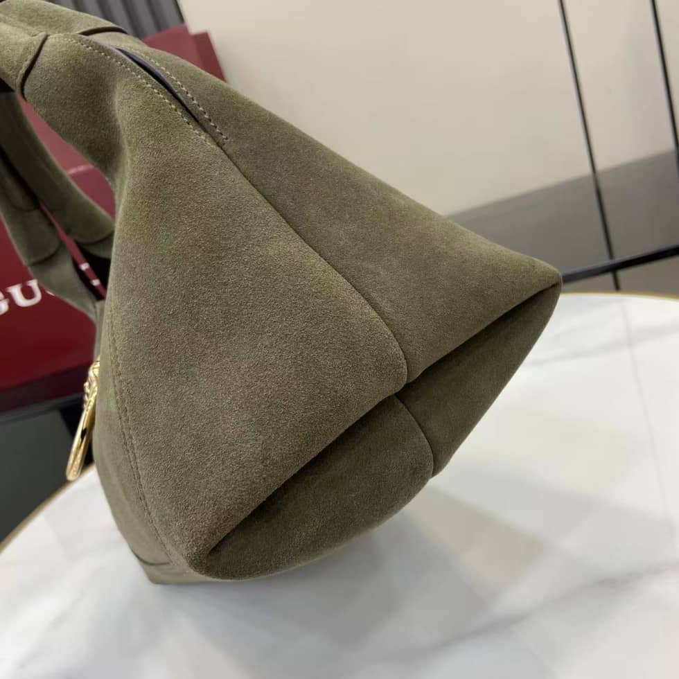 Gucci Softbit Suede Medium Green Top Handle Bag_6_158200 Gucci Softbit Suede Medium Green Top Handle Bag