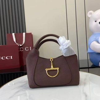 Gucci Softbit Leather Medium Brown Shoulder Bag