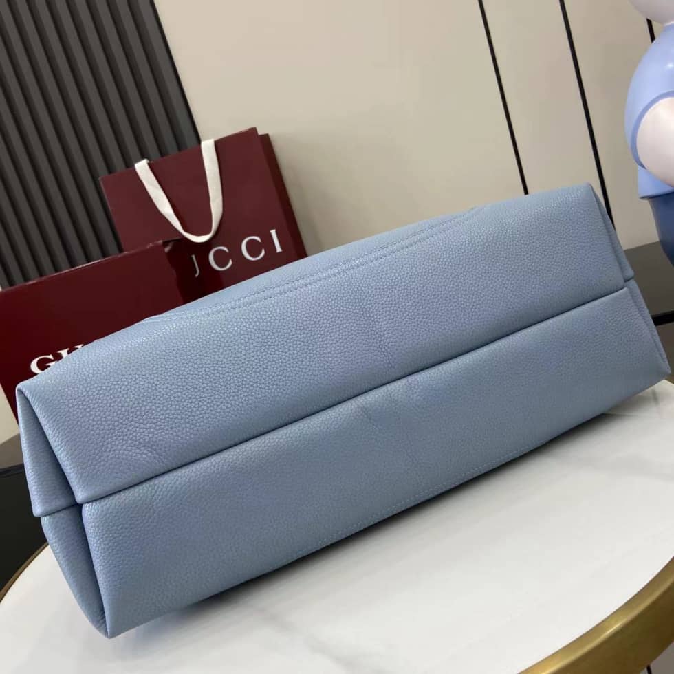 Gucci Softbit Leather Maxi Blue Shoulder Bag_3_158250 Gucci Softbit Leather Maxi Blue Shoulder Bag