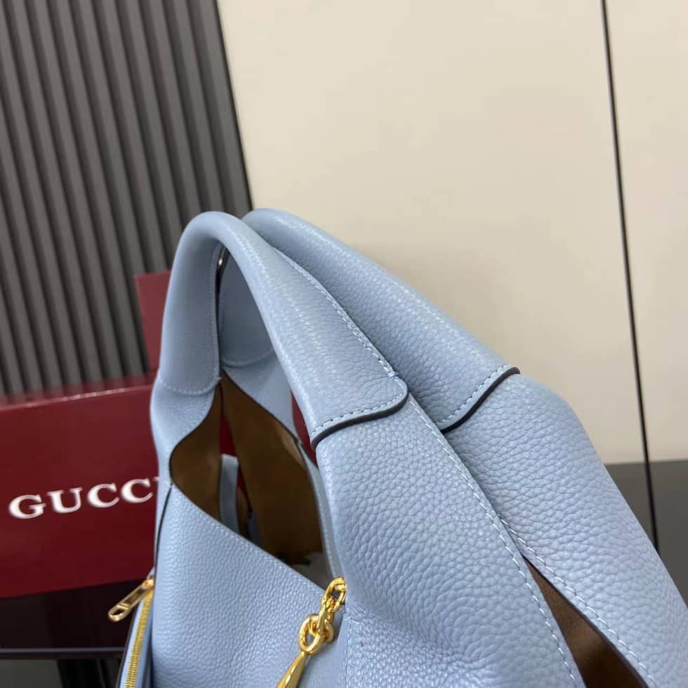 Gucci Softbit Leather Maxi Blue Shoulder Bag_6_158250 Gucci Softbit Leather Maxi Blue Shoulder Bag