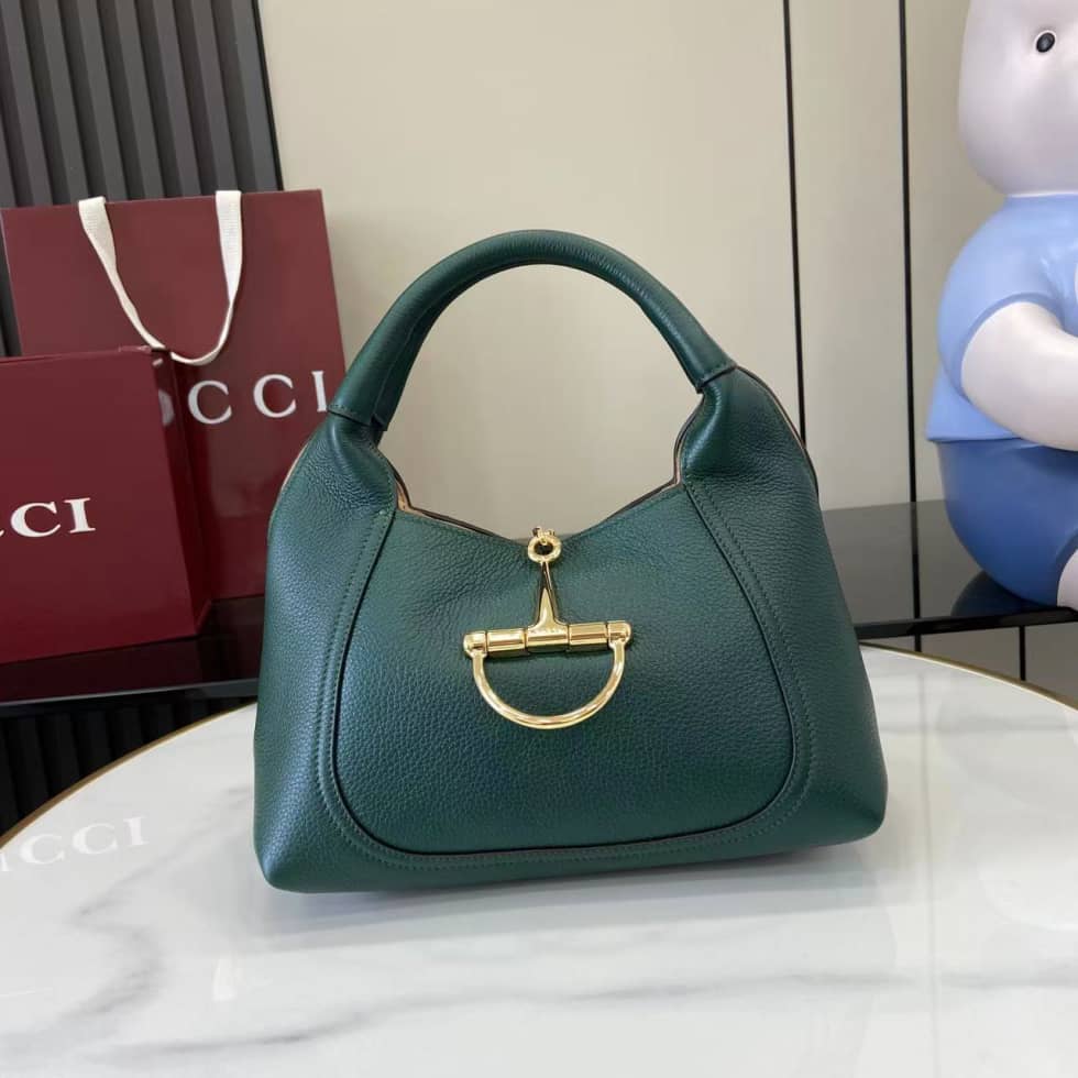 Gucci Softbit Leather Medium Green Shoulder Bag_10_158260 Gucci Softbit Leather Medium Green Shoulder Bag