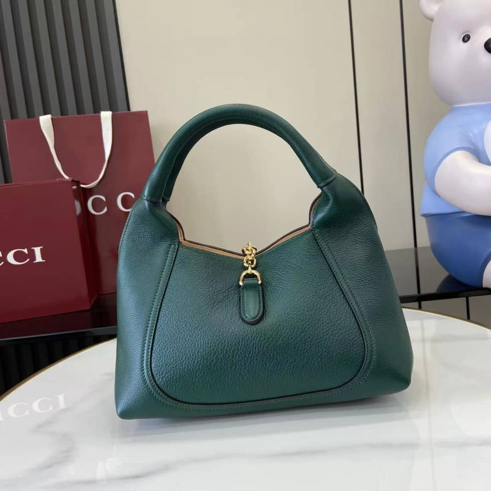 Gucci Softbit Leather Medium Green Shoulder Bag_1_158260 Gucci Softbit Leather Medium Green Shoulder Bag