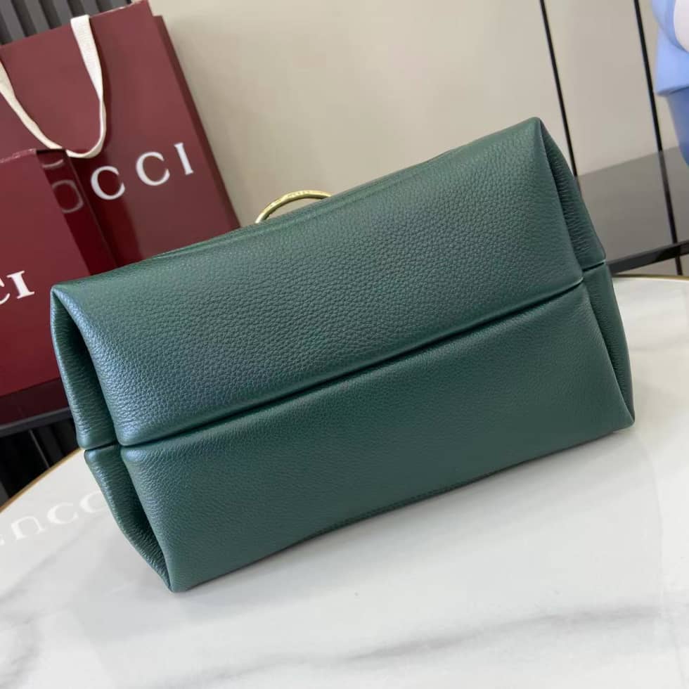 Gucci Softbit Leather Medium Green Shoulder Bag_3_158260 Gucci Softbit Leather Medium Green Shoulder Bag