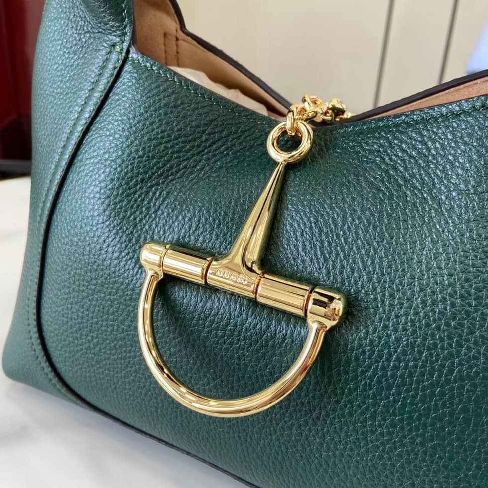 Gucci Softbit Leather Medium Green Shoulder Bag_4_158260 Gucci Softbit Leather Medium Green Shoulder Bag