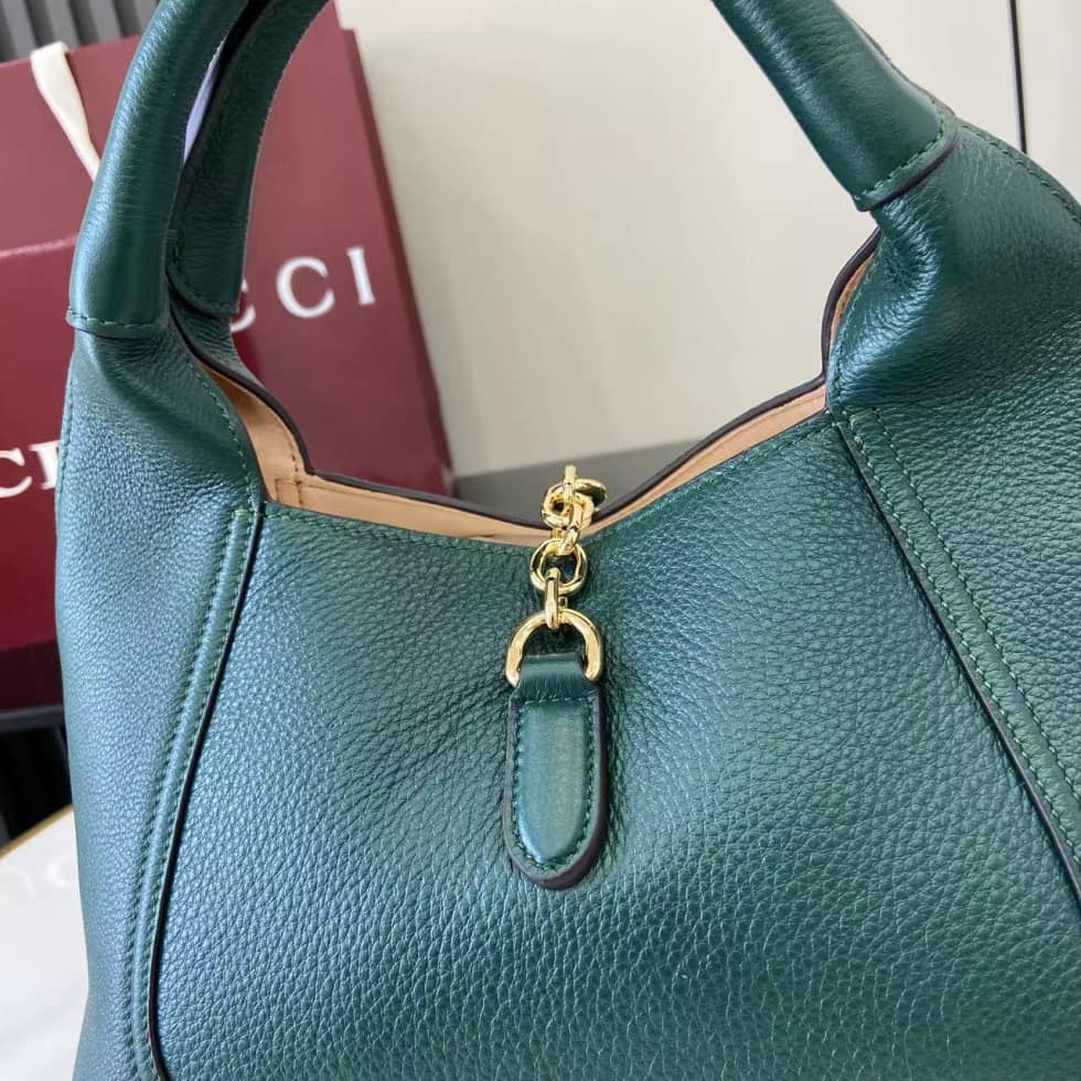 Gucci Softbit Leather Medium Green Shoulder Bag_5_158260 Gucci Softbit Leather Medium Green Shoulder Bag