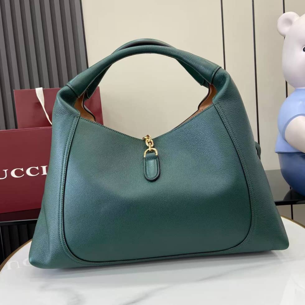 Gucci Softbit Leather Maxi Green Shoulder Bag_1_158270 Gucci Softbit Leather Maxi Green Shoulder Bag