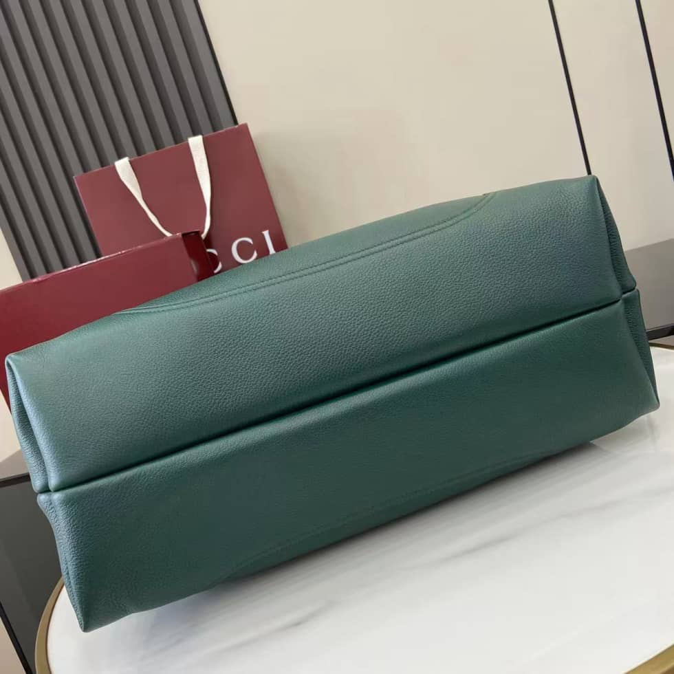 Gucci Softbit Leather Maxi Green Shoulder Bag_3_158270 Gucci Softbit Leather Maxi Green Shoulder Bag