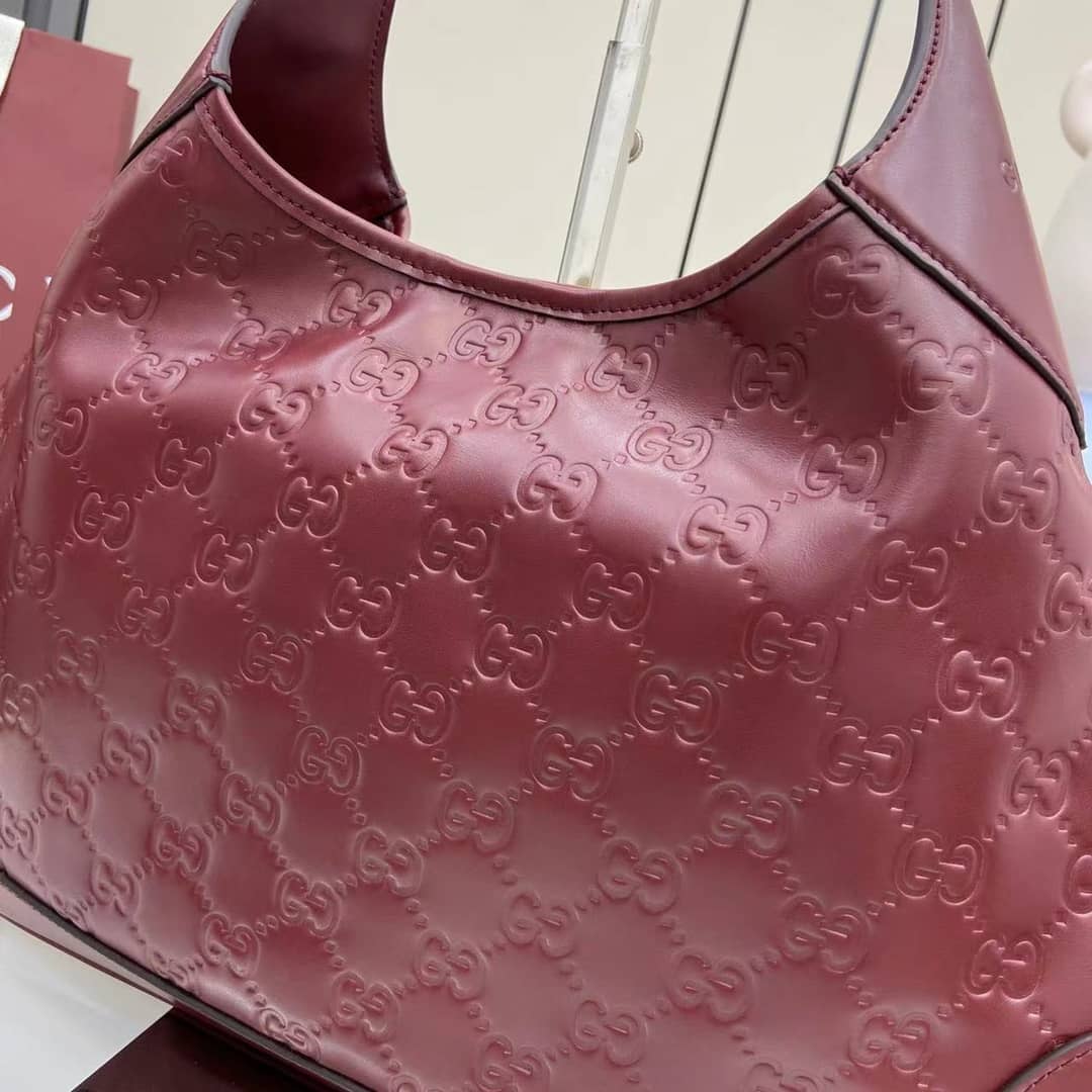 Gucci B Medium Red Shoulder Bag 834981_5_158330 Gucci B Medium Red Shoulder Bag 834981