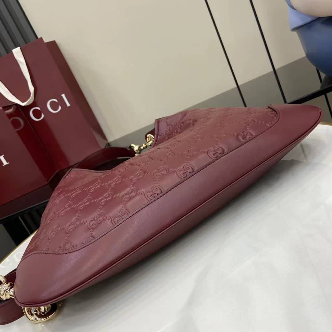 Gucci B Medium Red Shoulder Bag 834981_6_158330 Gucci B Medium Red Shoulder Bag 834981