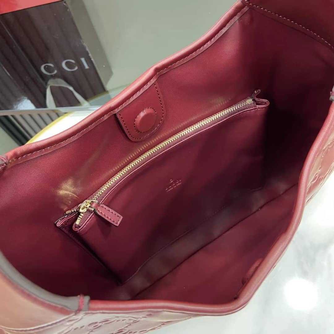 Gucci B Medium Red Shoulder Bag 834981_7_158330 Gucci B Medium Red Shoulder Bag 834981