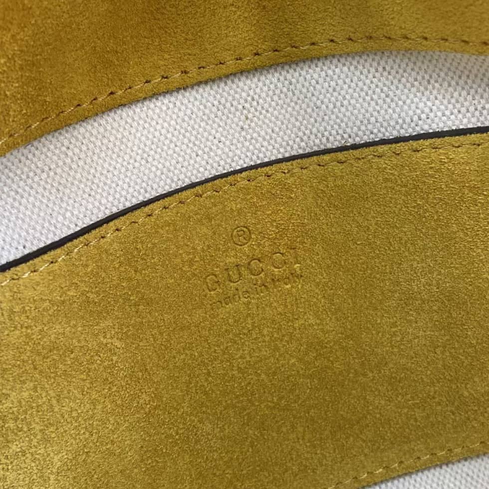 Gucci Suede Embossed Leather Medium Yellow Shoulder Bag_8_158360 Gucci Suede Embossed Leather Medium Yellow Shoulder Bag