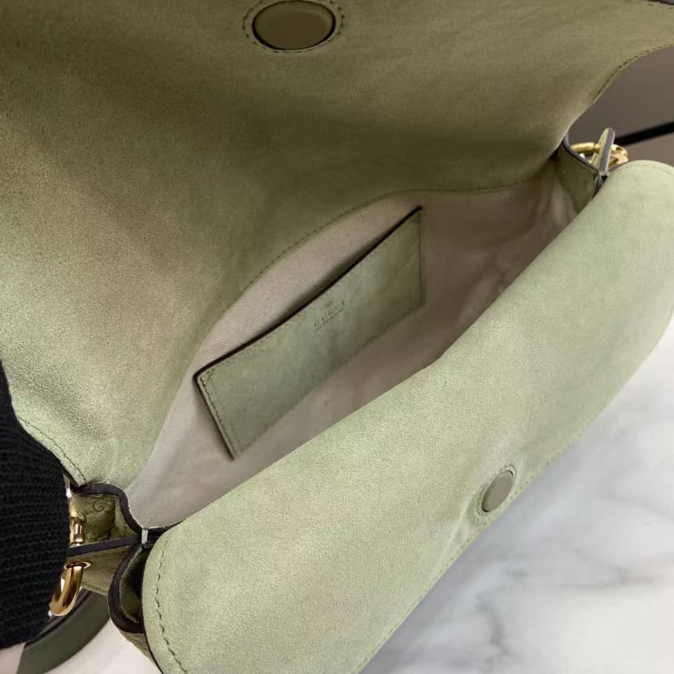 Gucci Suede Embossed Leather Medium Green Shoulder Bag_7_158370 Gucci Suede Embossed Leather Medium Green Shoulder Bag