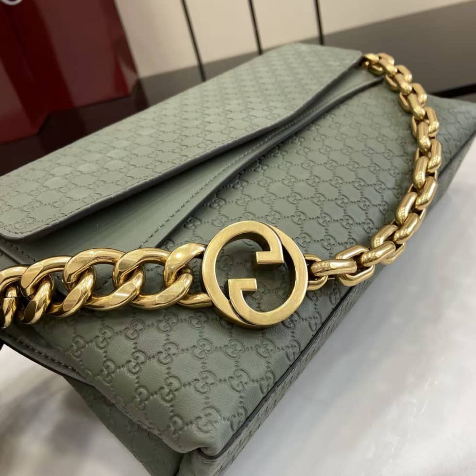 Gucci Suede Embossed Leather Medium Green Shoulder Bag_5_158420 Gucci Suede Embossed Leather Medium Green Shoulder Bag