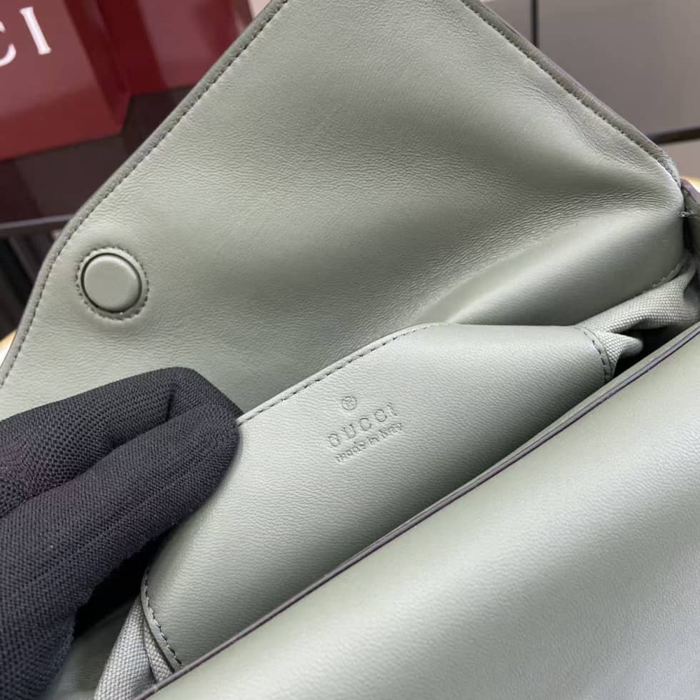 Gucci Suede Embossed Leather Medium Green Shoulder Bag_8_158420 Gucci Suede Embossed Leather Medium Green Shoulder Bag