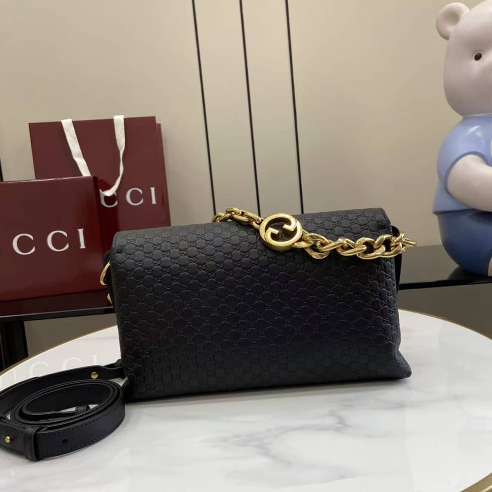 Gucci Suede Embossed Leather Medium Black Shoulder Bag_1_158430 Gucci Suede Embossed Leather Medium Black Shoulder Bag