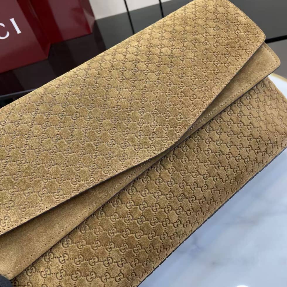 Gucci Suede Embossed Leather Brown Large Shoulder Bag_4_158460 Gucci Suede Embossed Leather Brown Large Shoulder Bag