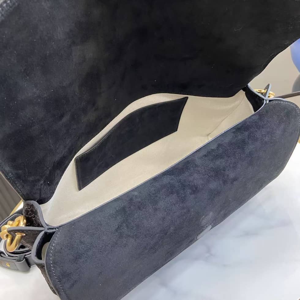 Gucci Suede Embossed Leather Black Large Shoulder Bag_7_158470 Gucci Suede Embossed Leather Black Large Shoulder Bag