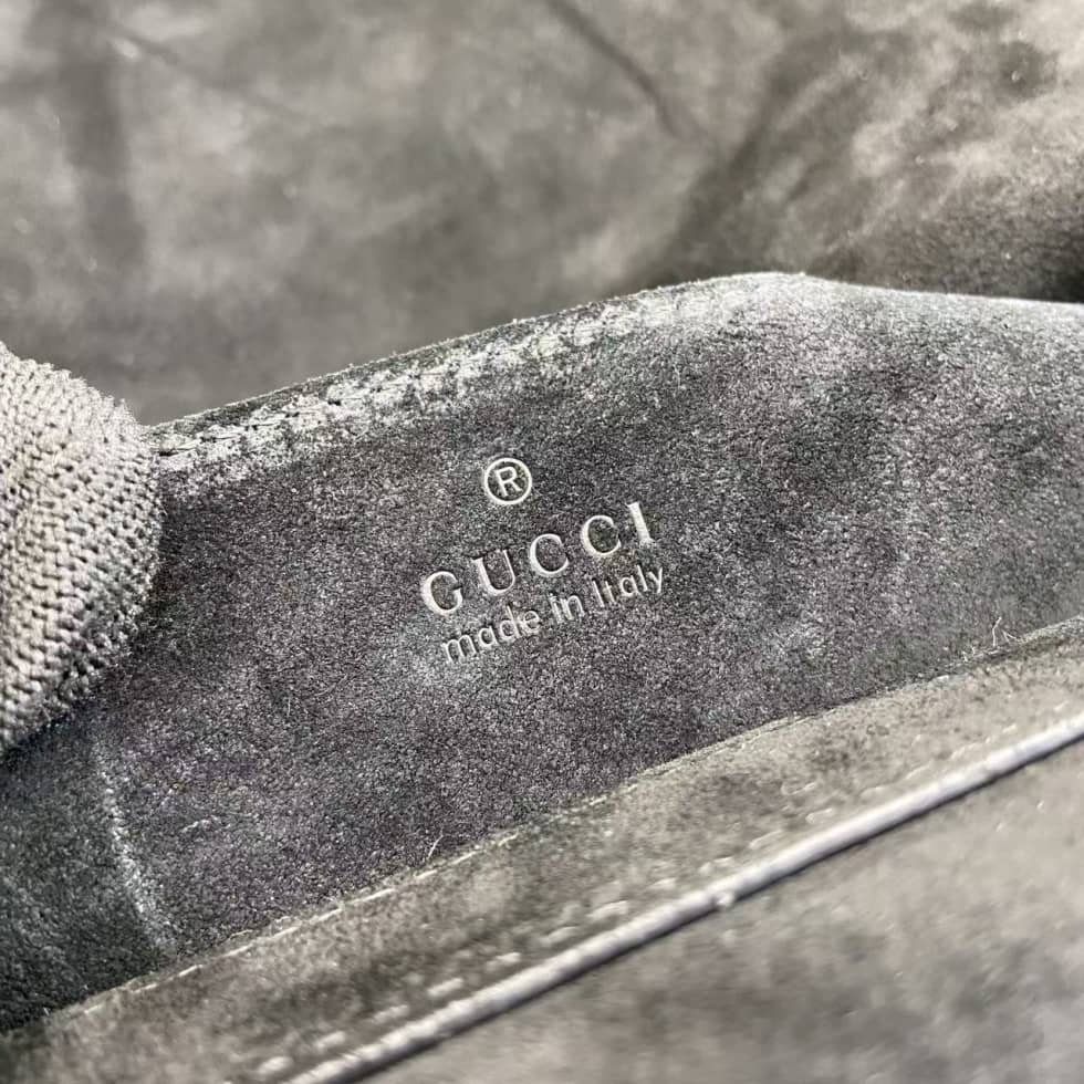 Gucci Suede Embossed Leather Black Large Shoulder Bag_8_158470 Gucci Suede Embossed Leather Black Large Shoulder Bag