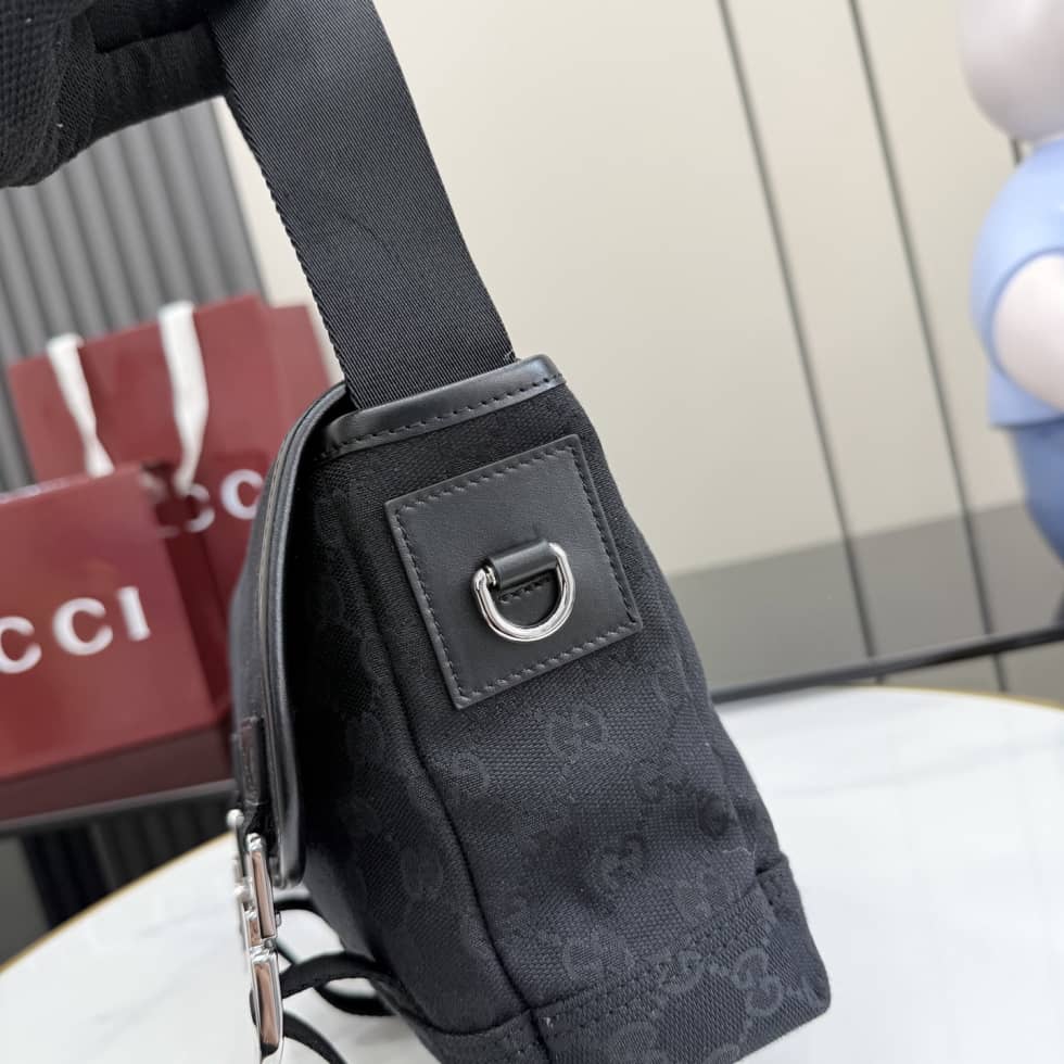 Gucci Mens Canvas Small Black Crossbody Bag_4_158510 Gucci Mens Canvas Small Black Crossbody Bag