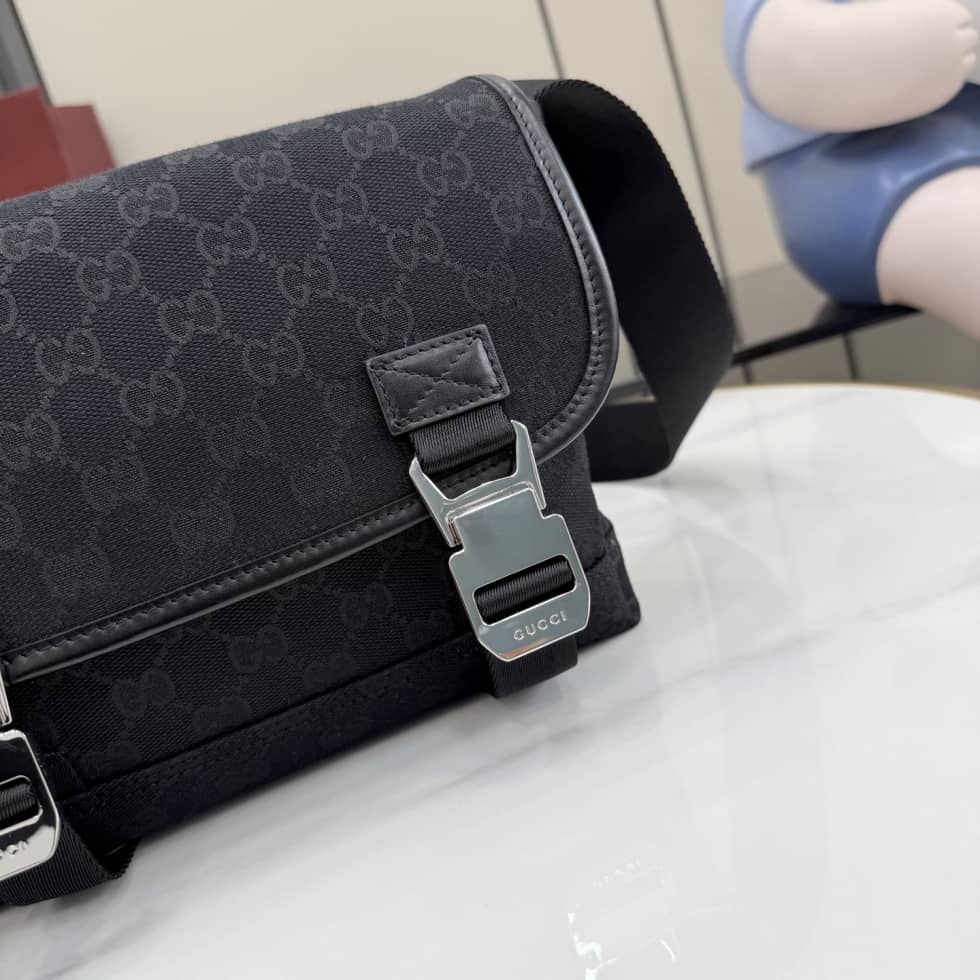 Gucci Mens Canvas Small Black Crossbody Bag_5_158510 Gucci Mens Canvas Small Black Crossbody Bag
