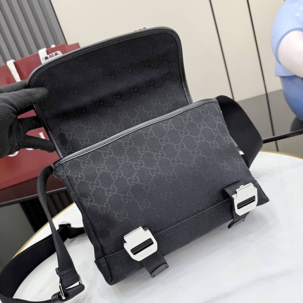 Gucci Mens Canvas Small Black Crossbody Bag_6_158510 Gucci Mens Canvas Small Black Crossbody Bag