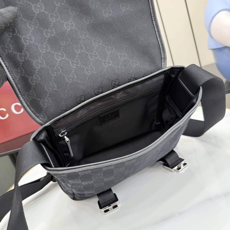 Gucci Mens Canvas Small Black Crossbody Bag_7_158510 Gucci Mens Canvas Small Black Crossbody Bag