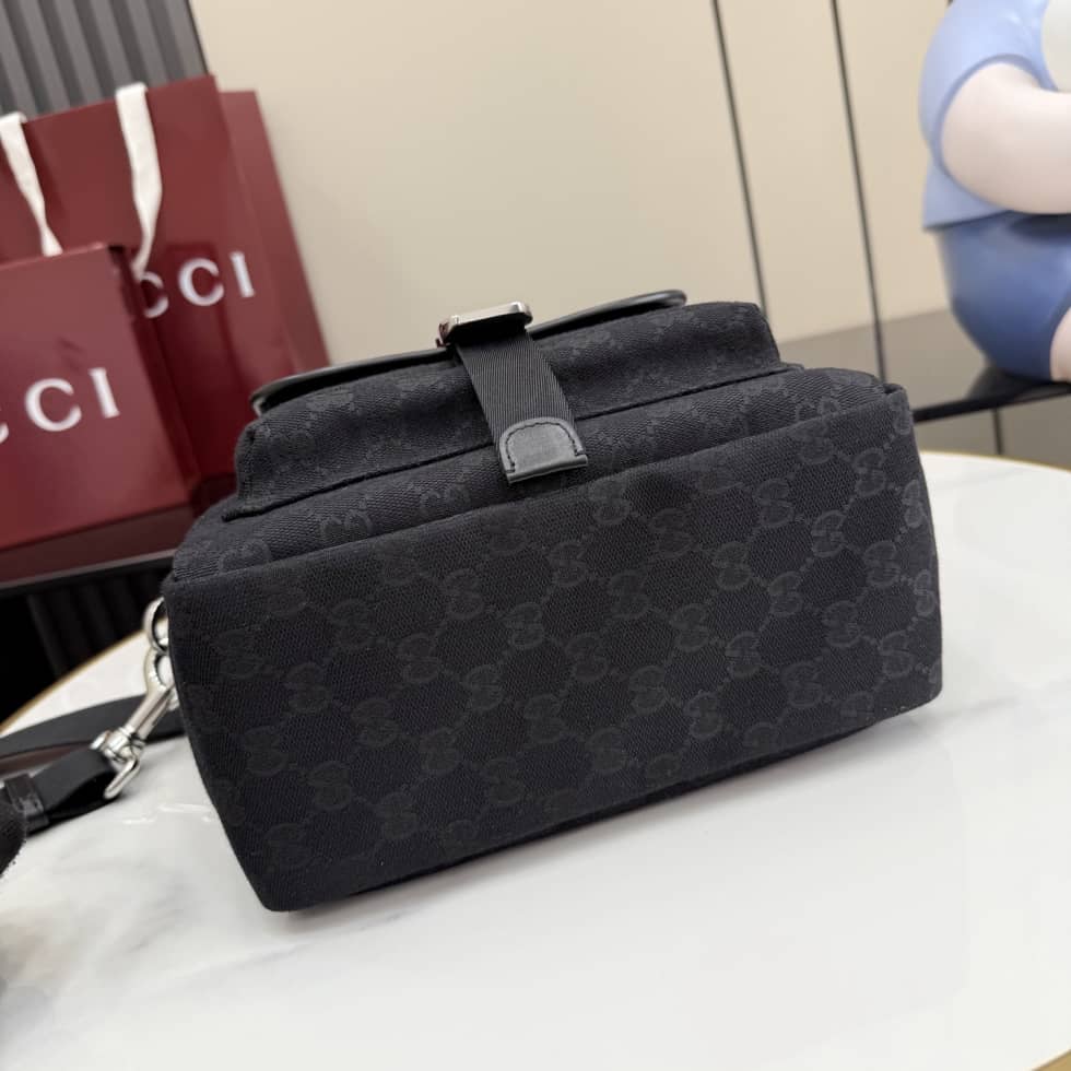 Gucci GG Canvas Small Black Tote Bag 854743_2_158520 Gucci GG Canvas Small Black Tote Bag 854743