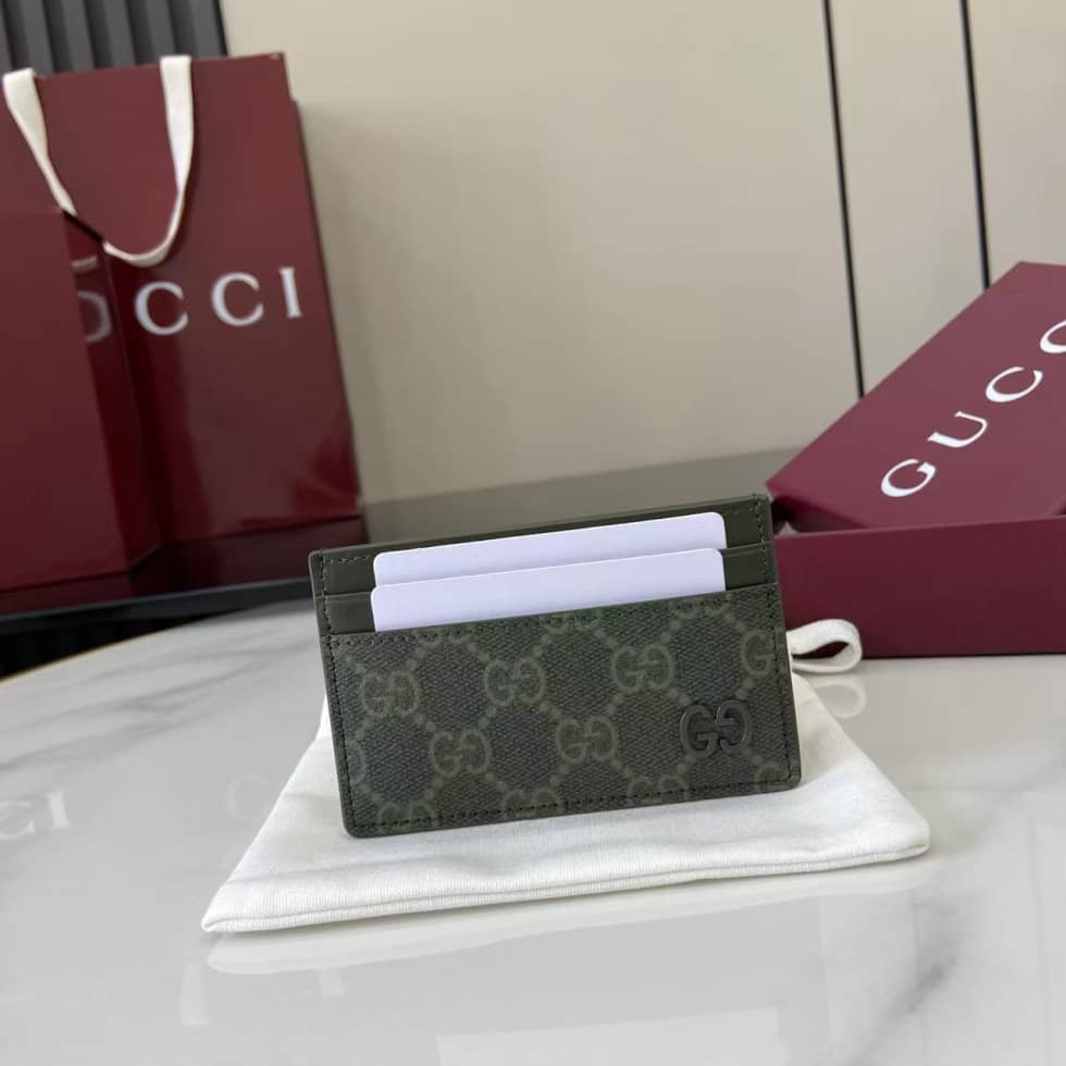 Gucci Mens Green Card Holder 768248_10_158529 Gucci Mens Green Card Holder 768248