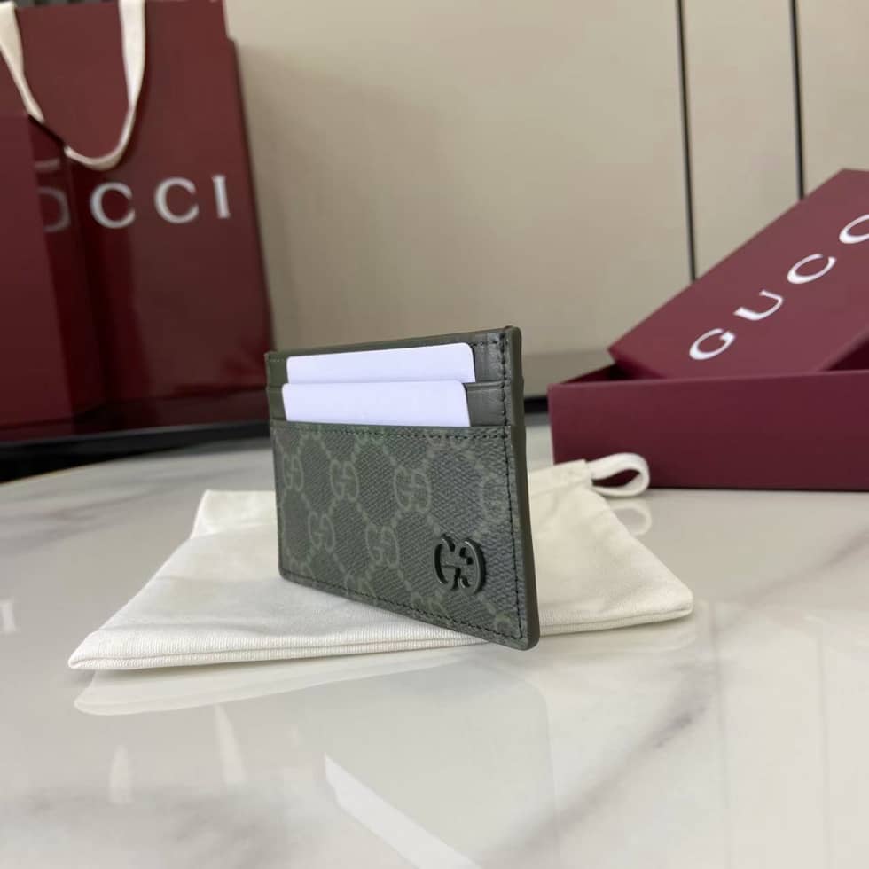 Gucci Mens Green Card Holder 768248_2_158529 Gucci Mens Green Card Holder 768248