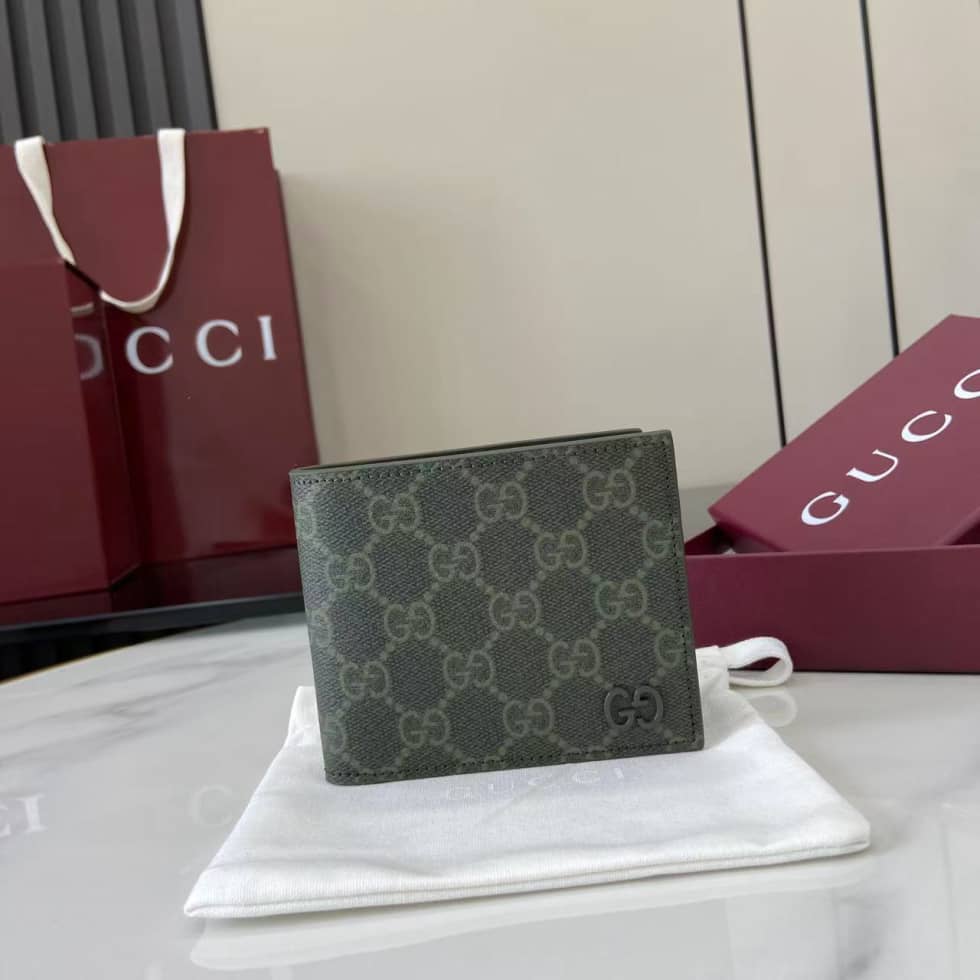 Gucci Mens Green Bi-Fold Wallet 768243_10_158539 Gucci Mens Green Bi-Fold Wallet 768243