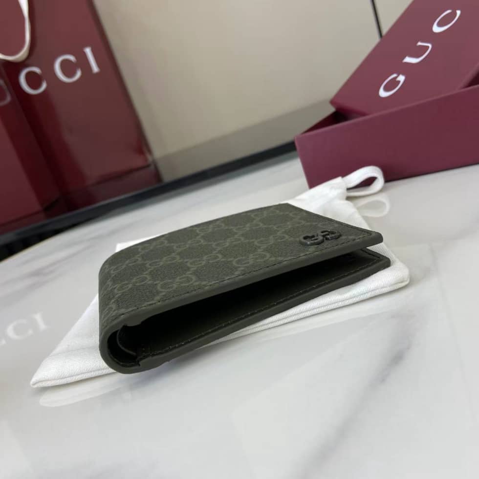 Gucci Mens Green Bi-Fold Wallet 768243_3_158539 Gucci Mens Green Bi-Fold Wallet 768243