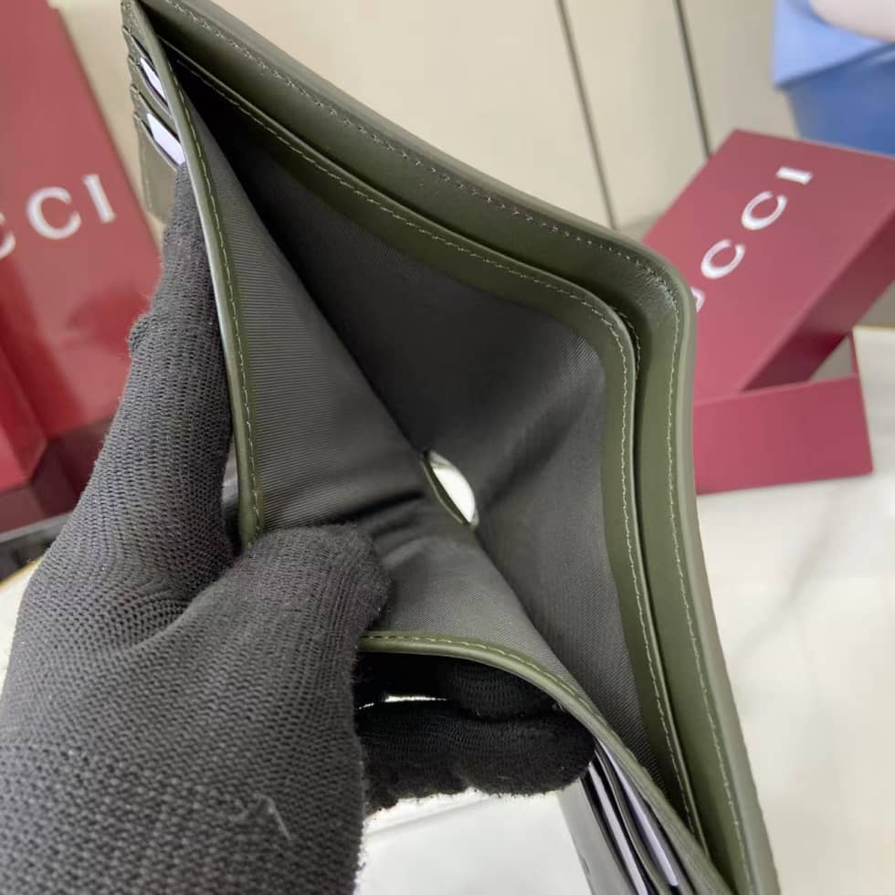 Gucci Mens Green Bi-Fold Wallet 768243_6_158539 Gucci Mens Green Bi-Fold Wallet 768243