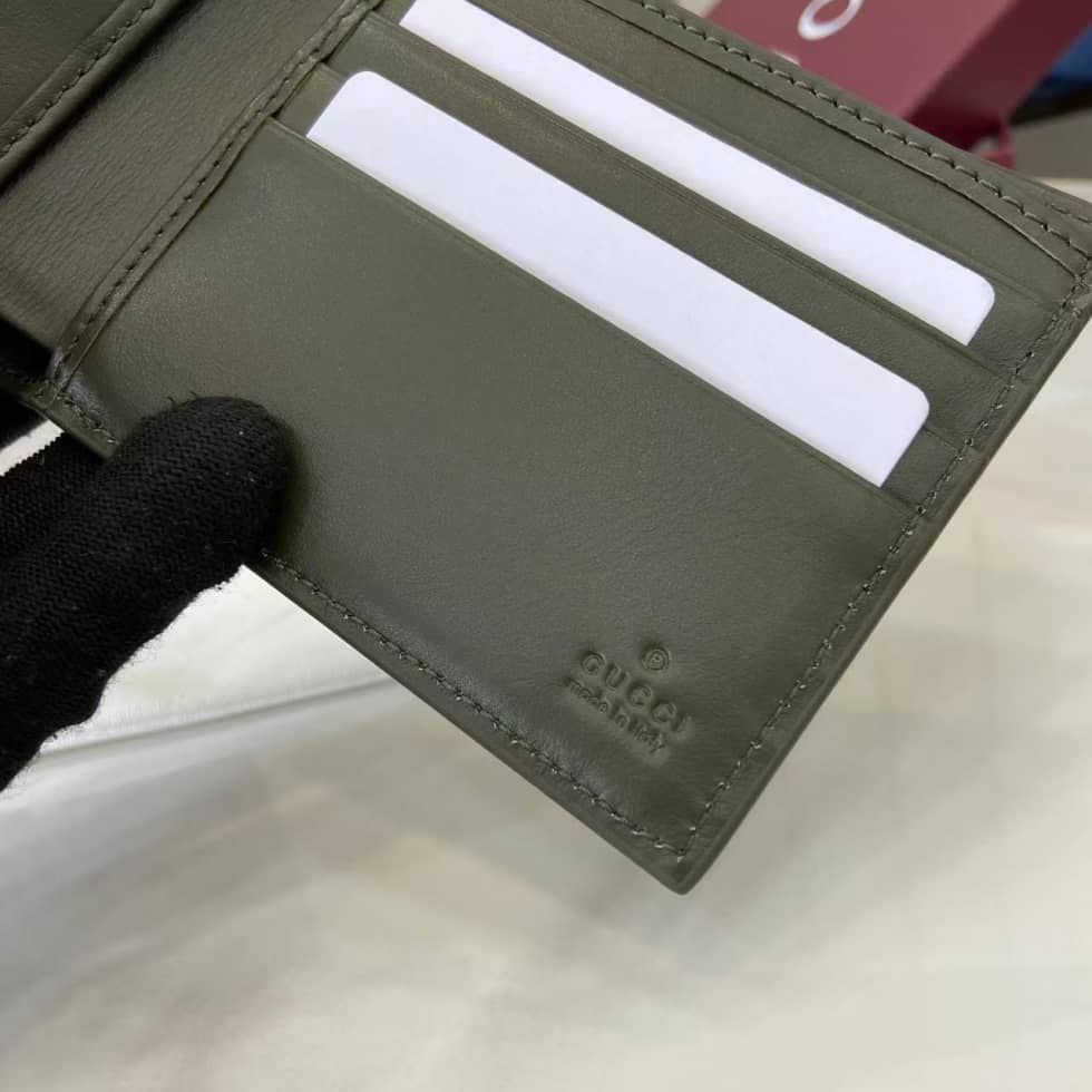 Gucci Mens Green Bi-Fold Wallet 768243_8_158539 Gucci Mens Green Bi-Fold Wallet 768243
