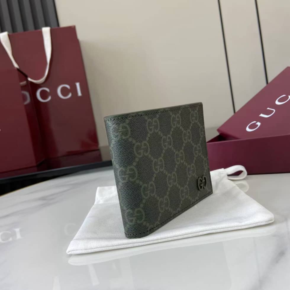 Gucci Mens GG Canvas Green Coin Wallet 768244_1_158559 Gucci Mens GG Canvas Green Coin Wallet 768244